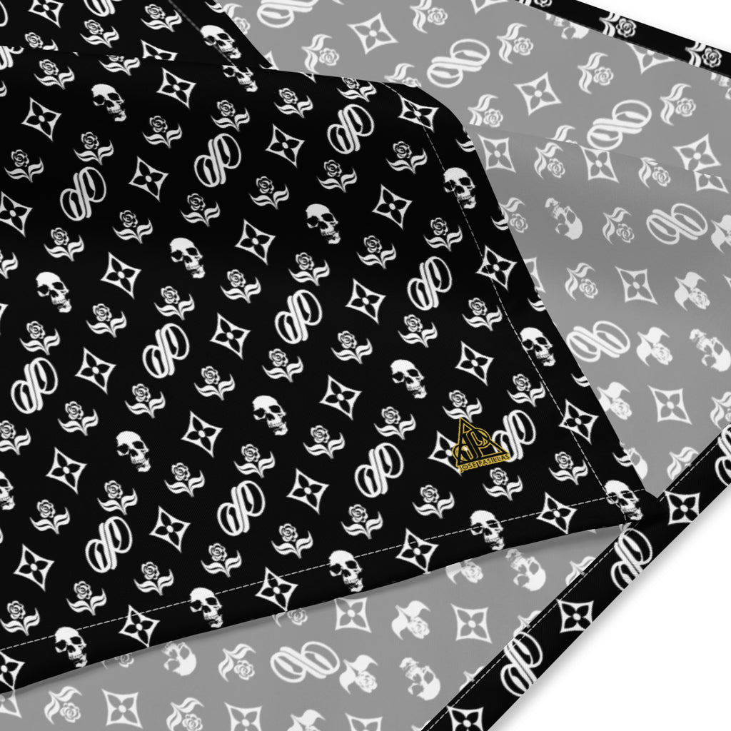 JPMonogram | white on black bandana