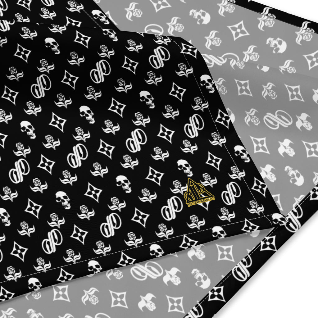 JPMonogram | white on black bandana