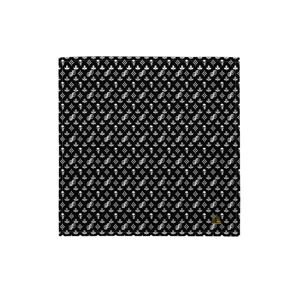 JPMonogram | white on black bandana