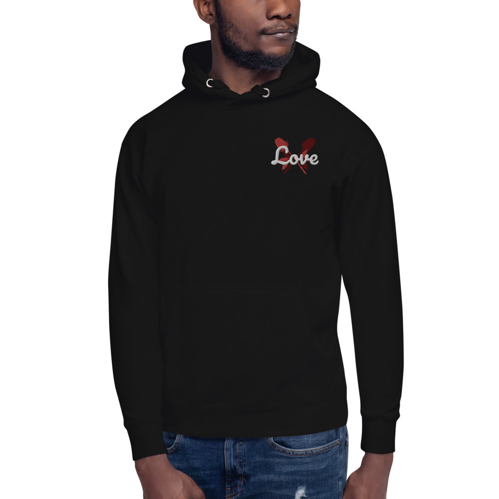 Love | embroidered unisex hoodie