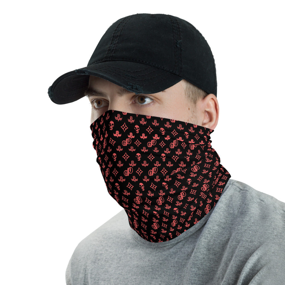 JPMonogram | pink neck gaiter