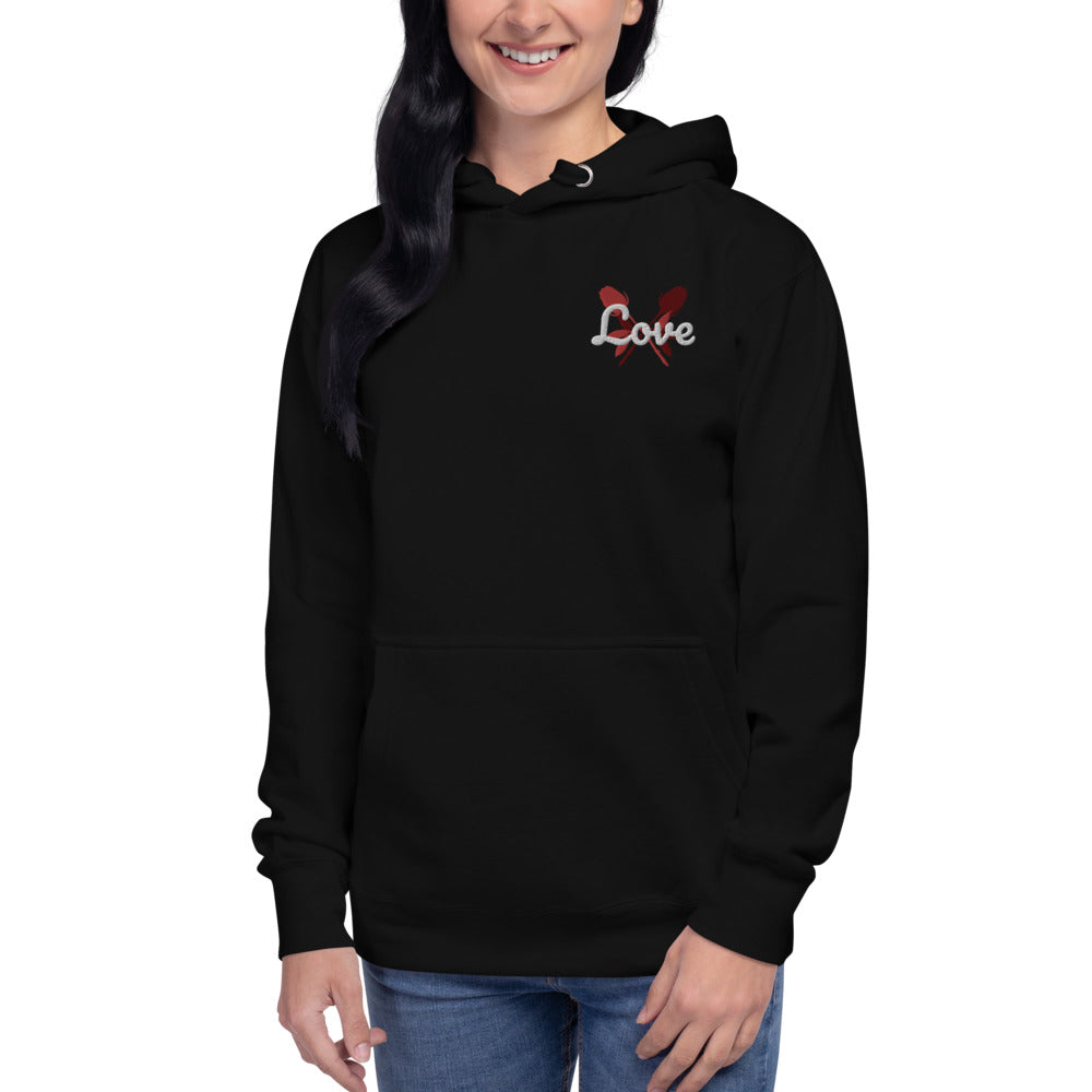 Love | embroidered unisex hoodie