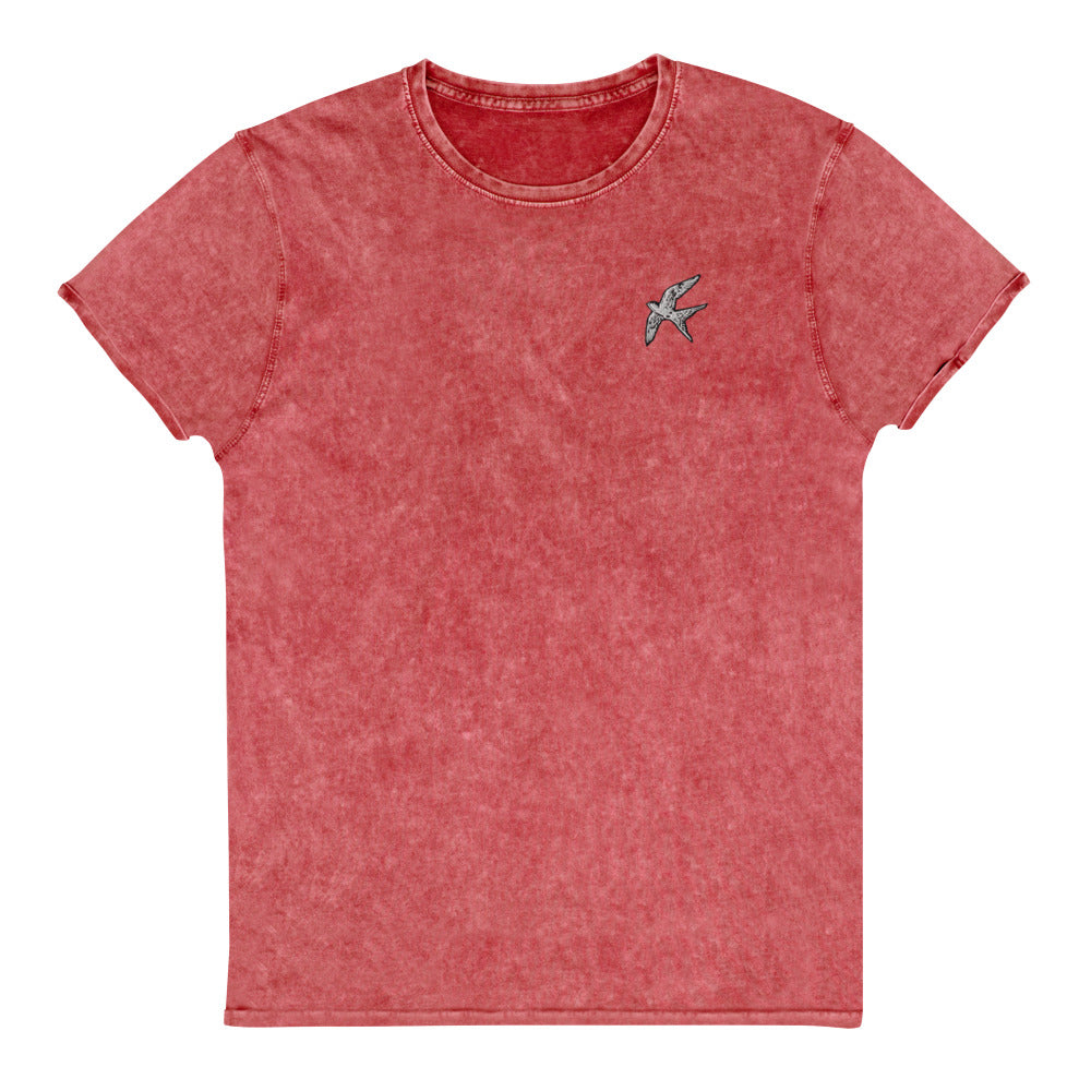 Love Bird | embroidered denim t-shirt