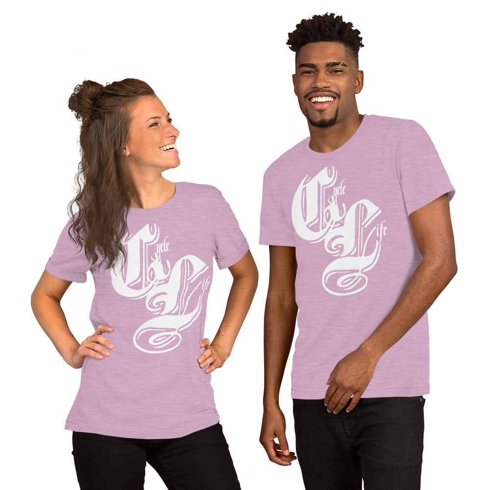 Cycle Life White | unisex cotton t-shirt
